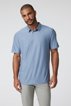 Vuori Strato Tech Polo in Chambray Heather