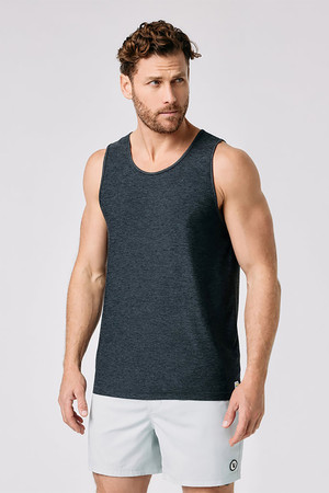 Vuori Strato Tech Tank in Charcoal Heather