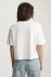 Back view of Mavi Riley white crew neck t-shirt showing smooth back yoke and finished hem