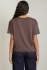 Back view of Dex short sleeve essential tee showing clean fit and hip-length hem