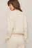 Back view of Z Supply cloud white Clubhouse sweatshirt showing smooth shoulders and ribbed hem