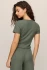 Back view of Z Supply waffle pant and tee showing smooth drape and full length hem