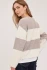 Back view of Gentle Fawn latte stripe Annalise sweater showing shoulders and hem
