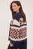 Back view of Gentle Fawn navy Dorian cardigan showing shoulders and hem