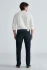 Back view of Mavi Marcus slim straight jeans in deep indigo classic vintage showing back pockets and waist yoke