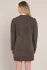 Back view of Room 34 chestnut heather Claremont cable knit dress showing smooth back drape