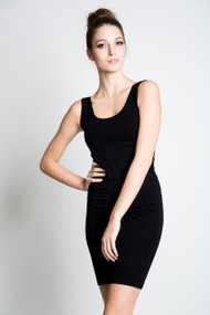 C'est Moi Bamboo Tank Dress in Black