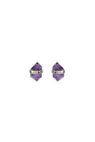 Mimi & Marge Faceted Amethyst Stud