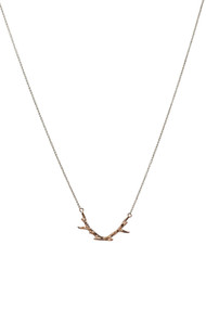 Mimi & Marge Tiny Antler Pendant in Rose Gold