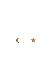 Mimi & Marge New Star + Moon Earring in Gold