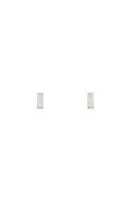 Mimi & Marge Micro Rectangle Earring in Silver