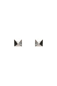 Mimi & Marge Small Pyramid Stud in Silver