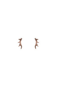 Mimi & Marge Small Antler Stud Earring in Rose Gold