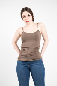 C'est Moi Bamboo Cotton Cami in Khaki