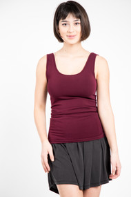 C'est Moi Bamboo Scoop Tank in Bordeaux