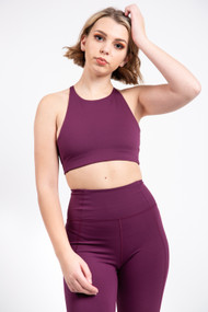 Girlfriend Collective Topanga Bra in Plum