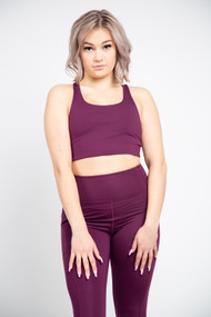 Girlfriend Collective Paloma Bra in Plum