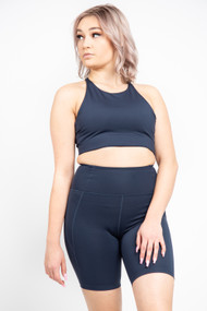 Girlfriend Collective Topanga Bra in Midnight