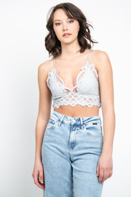 Free People Adella Bralette in Stone