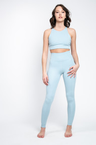 Girlfriend Collective High Rise Legging in Sky