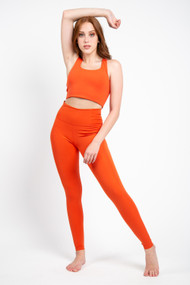 Girlfriend Collective High Rise Legging in Tart