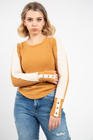 Free People Tasha Thermal in Ochre