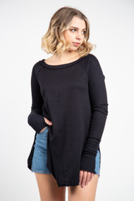 Free People Snowy Thermal in Black