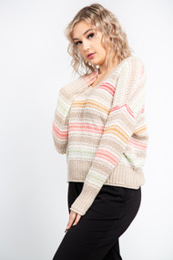 Black Tape Pastel Stripe Sweater