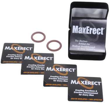 The MaxErect Assurance Enhancer Pack will provide an enhanced experience for you and your partner with a longer, harder erection and a much shorter recovery time. If you would like to be larger, harder, and be sure you can achieve an erection any time you desire, the MaxErect Assurance Enhancer Pack is for you. It contains four (4) MaxErects of a special patented material, together with together with four different sizes for maximum effectiveness matched with individual comfort. The MaxErect Assurance Enhancer Pack is also recommended if you have experienced mild erectile difficulties or failures and would like to eliminate any future failures or anxiety about performance.  The Assurance Enhancer Pack provides men in this category with the correct choice of MaxErects to achieve results immediately. Use the MaxErect that gives you the best results with the most comfort.