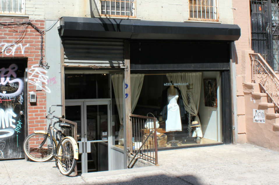 Exterior of storefront with shop window
