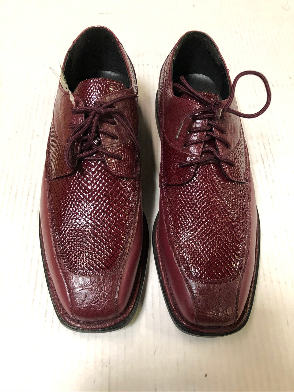 black dress maroon shoes