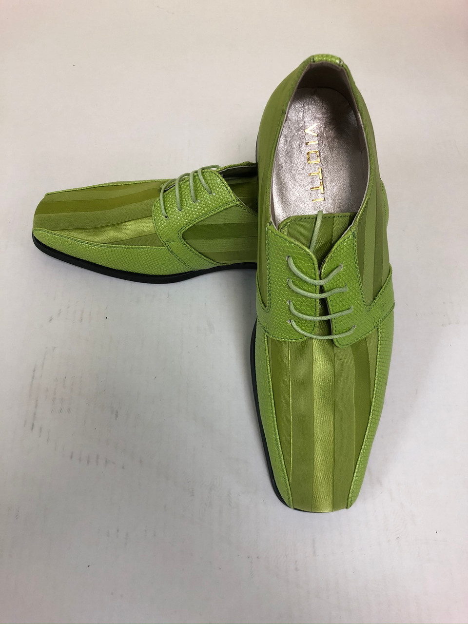 Liberty Lime Green Ostrich Print Shoes 546