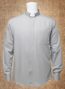 Tab Collar Men's Clergy Shirt Grey LS