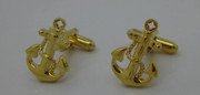 Gold "I'M ON A BOAT" Classic Anchor Cufflinks