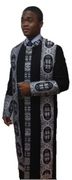 Premium Clergy Robe In Black and Silver