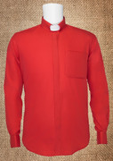 Tab Collar Men's Clergy Shirt Red LS
