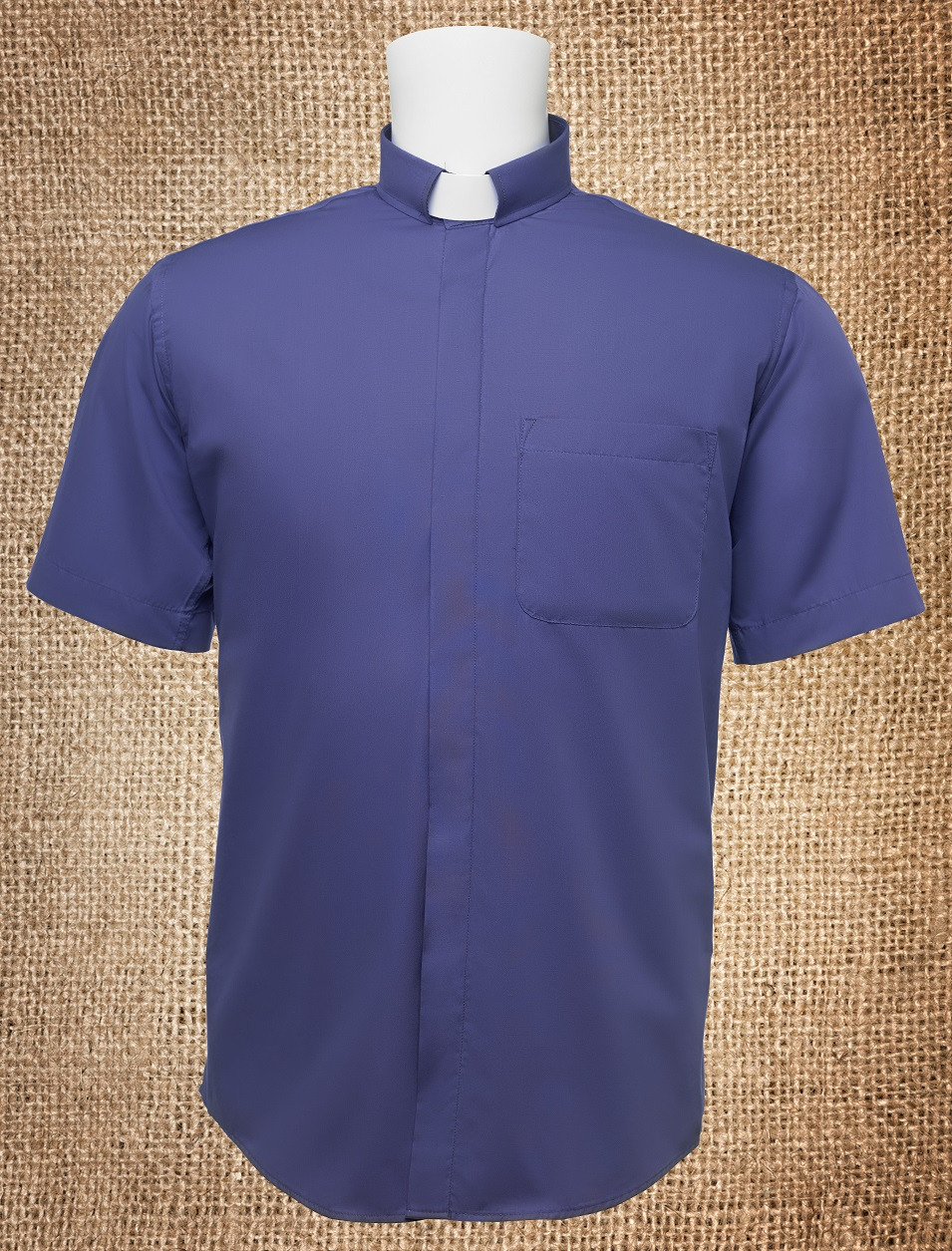 Men's Tab Collar Clergy Shirt Purple