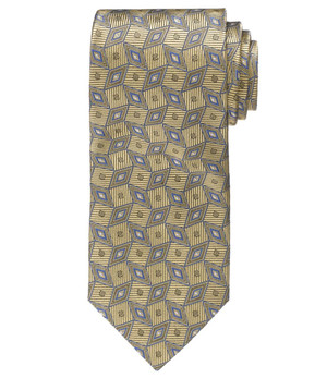 Jos. A. Bank Gold Tossed Diamonds Necktie - Penny Suits