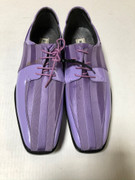 *ULTIMATE* Men’s Lilac Satin Striped Formal Tux Dress Shoes FREE SHIPPING - SZ 14