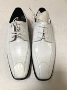 *ULTIMATE* Men’s White Exotic Print Pointed Toe Dress Shoes FREE SHIPPING - SZ 10.5
