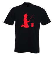 Banksy Fishing Boy T Shirt