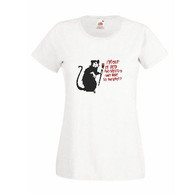 Ladies Out Of Bed Rat Banksy T Shirt