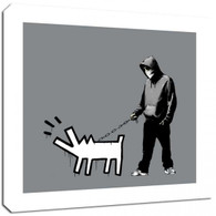 Banksy Canvas Print - Barking Dog