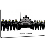 Banksy Canvas Print - Have A Nice Day
