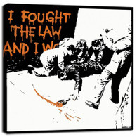 Banksy Canvas Print - Fought The Law