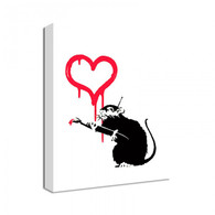 Banksy Canvas Print - Love Rat