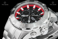 Invicta Men's 50mm Pro Diver XL Black Pebbled Dial SS Bracelet Watch - 13104