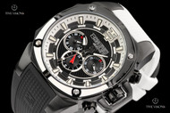 TechnoSport 44mm Swiss Quartz Multifunction Silicone Strap Watch w/ Extra Strap - TS-100-9M