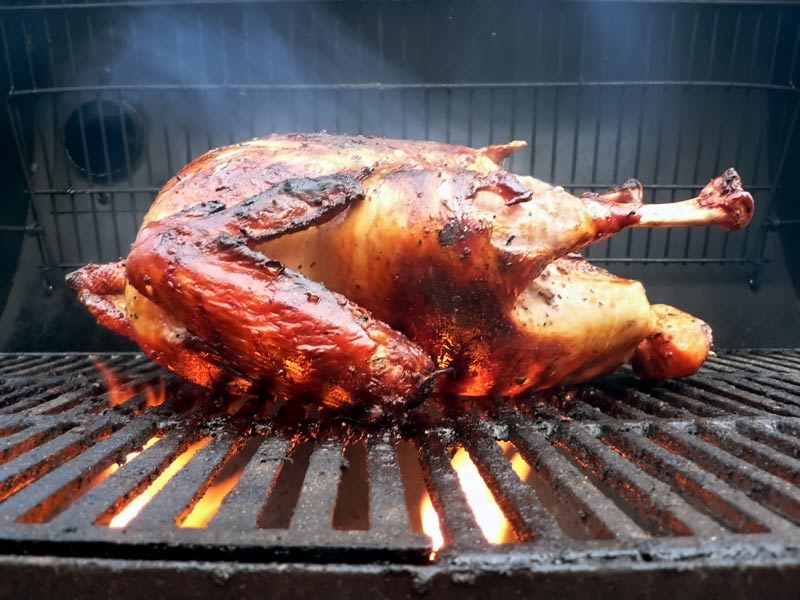 Smoked Turkey on a Kamado Grill
