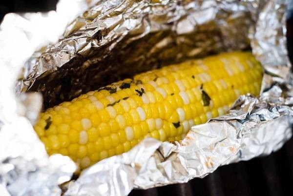 Grilled corn on a Duluth Forge Kamado Grill